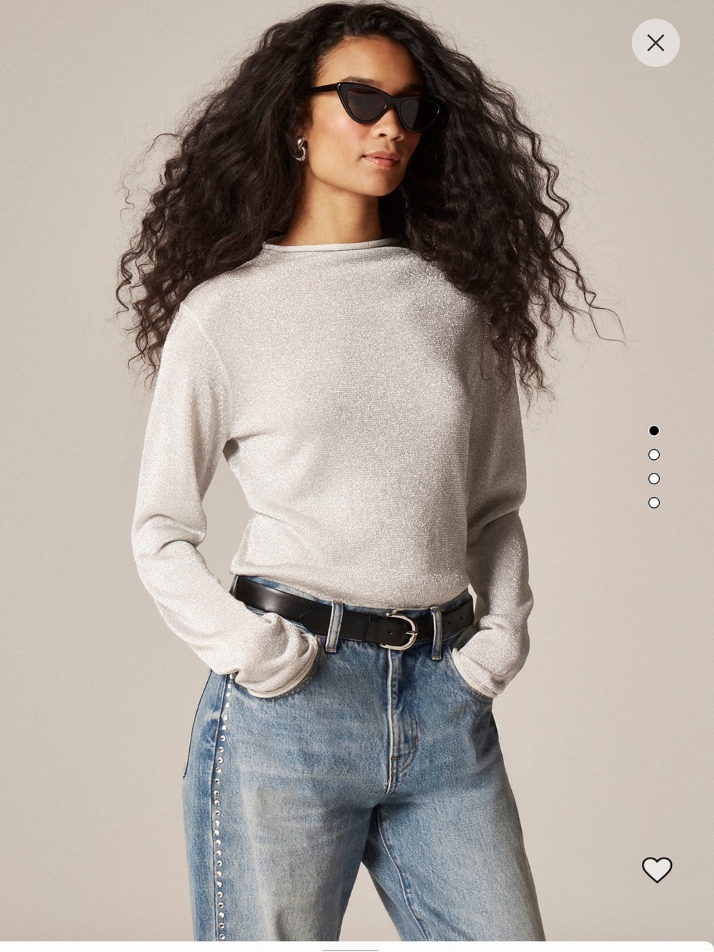 J.Crew metallic mockneck sweater NWT